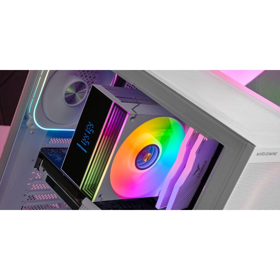 Dissipador CPU MARS GAMING MCPU-LCD (120 mm - 2600 RPM - Multi - Branco) — miniatura 7