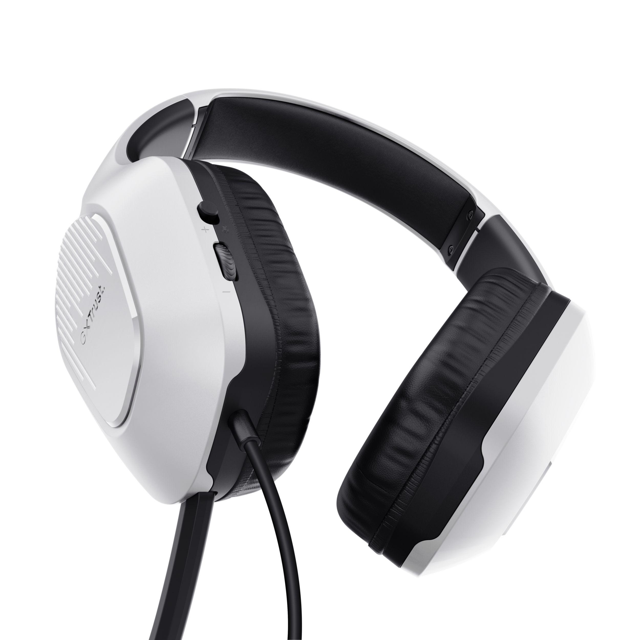 Headset Gaming TRUST GXT 415W Zirox (Binaural - Com fios - Circum-aural - Branco) — miniatura 3