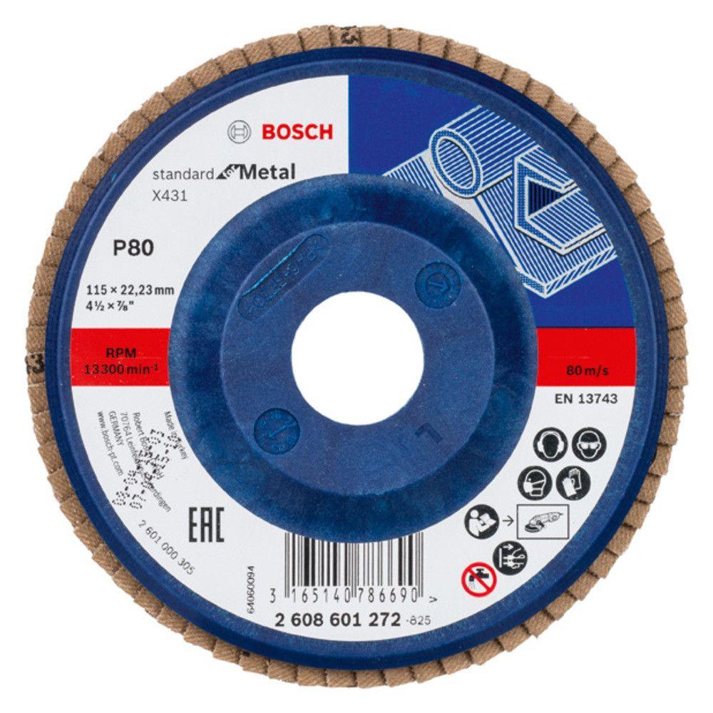 Disco de Lixa em Lamelas BOSCH X431 2608601272 (115 mm)