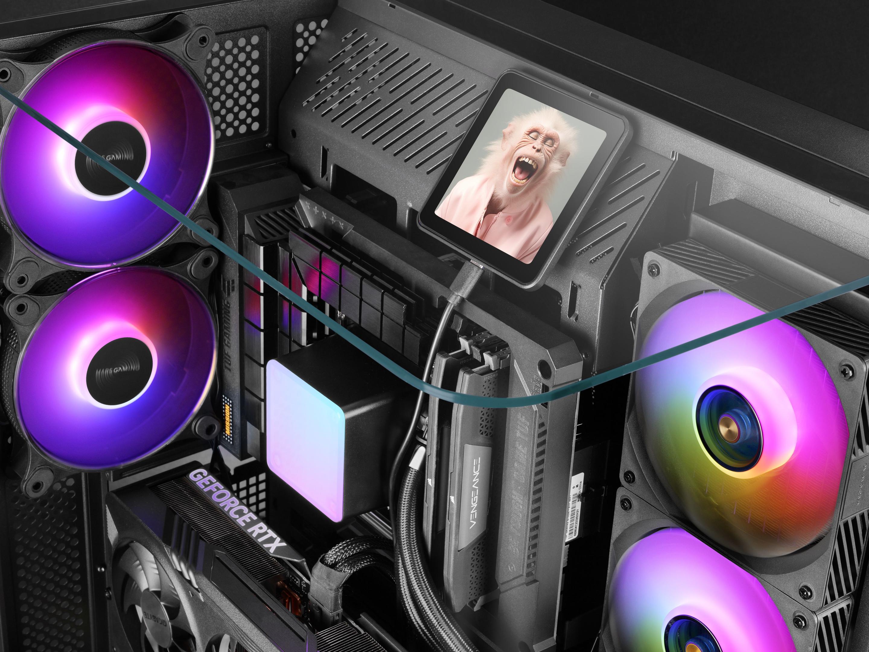 Refrigeração Líquida AIO MARS GAMING ML-VISIONPRO360 (120 mm - 3 ventoinhas - 2300 RPM - Preto) — miniatura 5