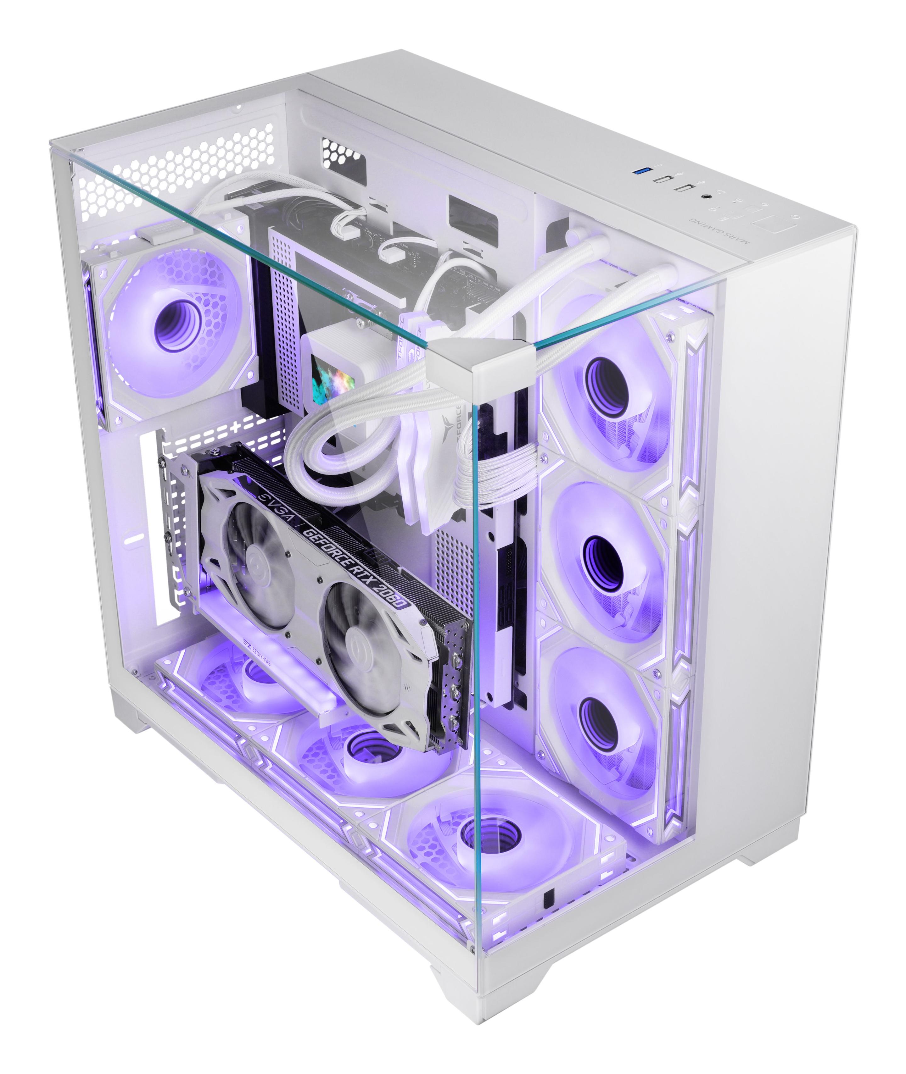 Caixa PC MARS GAMING MC-VISION (ATX, micro ATX, Mini-ITX - Mid Tower - ATX, Mini-ITX, micro-ATX - Branco) — miniatura 2