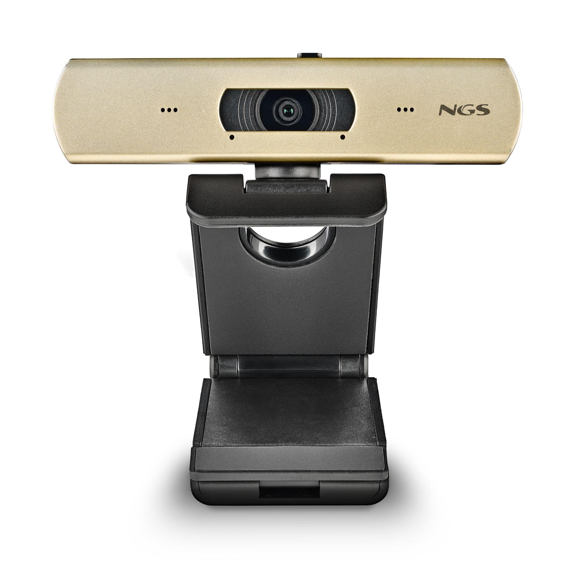 Webcam NGS XpressCam 4000 UHD (3840 x 2160 pixels - 30 fps - USB 2.0 - Preto e Dourado) — miniatura 2