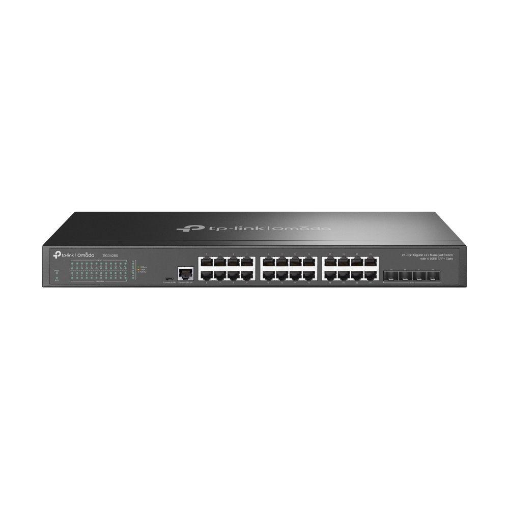 Switch TP-LINK TL-SG3428X (Gigabit Ethernet - 10, 100, 1000 Mbit/s - 12 MB - Preto)
