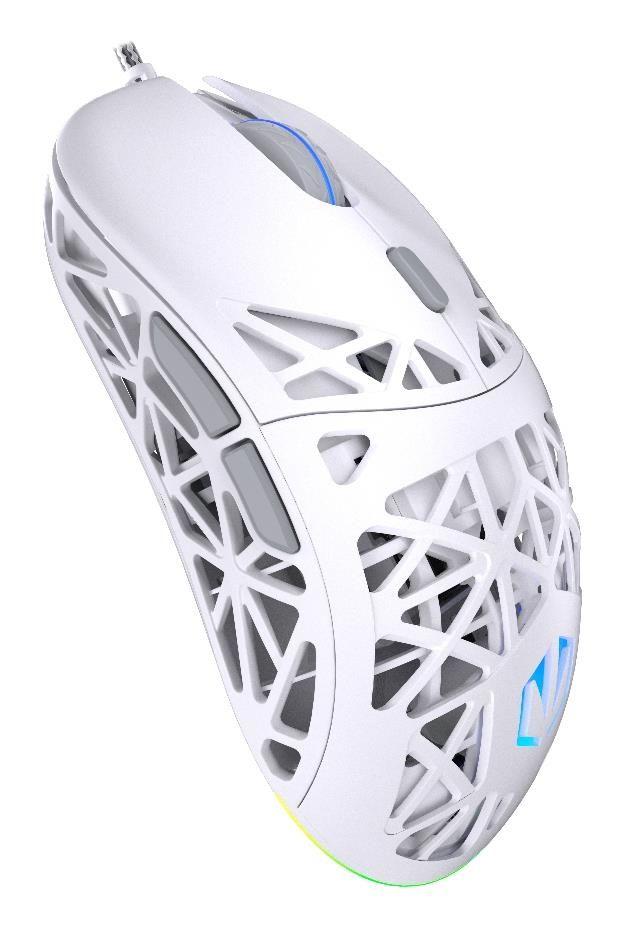 Rato ENDORFY LIV Onyx White (Ambidestro - 12000 DPI - Ótico - Branco)