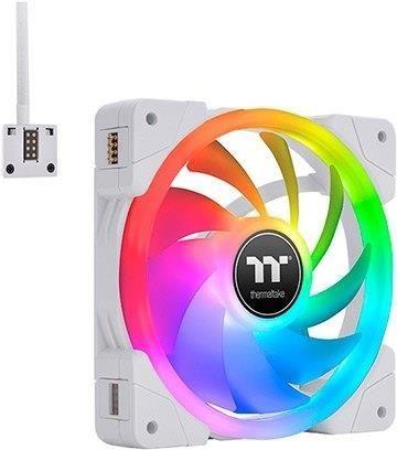 Kit de 3 Ventoinhas para Caixa PC THERMALTAKE SWAFAN EX14 RGB (Plástico - RGB multicolor - Branco)