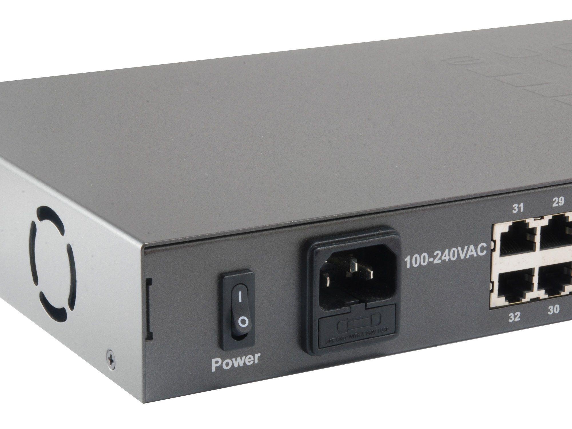 Switch de Rede LEVELONE FGP-3400W250 (Fast Ethernet - 8 MB - 10,4 Gbit/s - Preto), miniatura 3