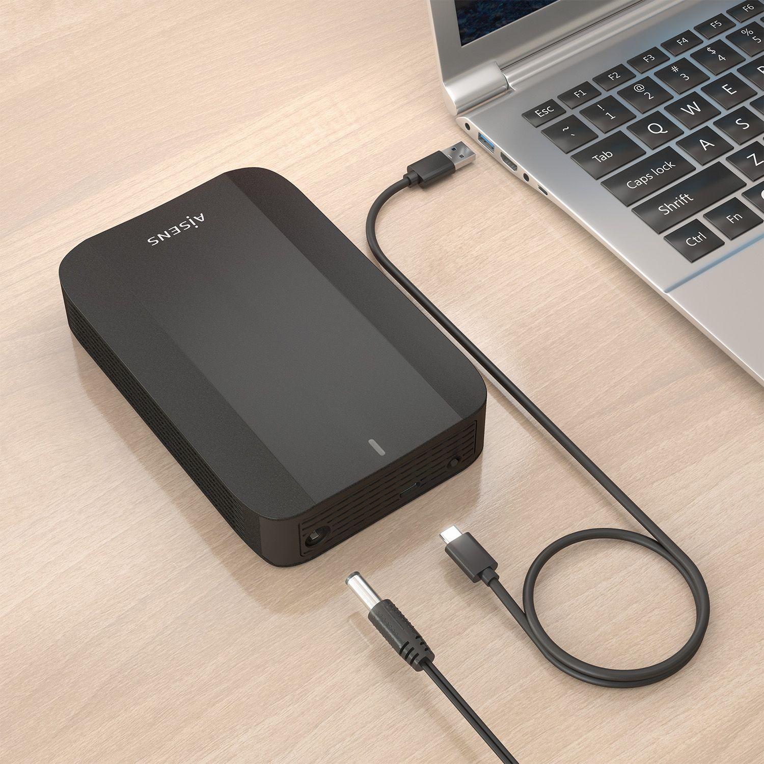 Caixa Externa para Disco Rígido AISENS ASE-3530B (3,5" - USB Type-C para USB Type-A - Preto), miniatura 7