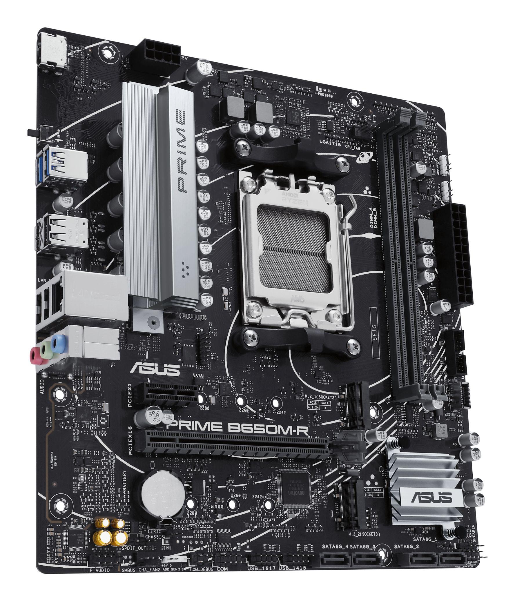 Motherboard ASUS PRIME B650M-R (AM5 - micro ATX - Duplo canal - Preto), miniatura 4