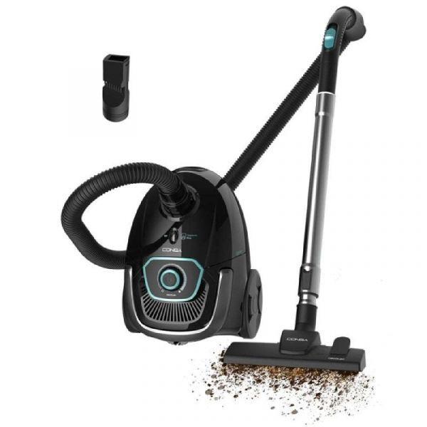 Aspirador de Trenó CECOTEC Conga Powerbag 2500 Plus (16000 Pa - 2,5 l - Tapete, piso duro - Preto)