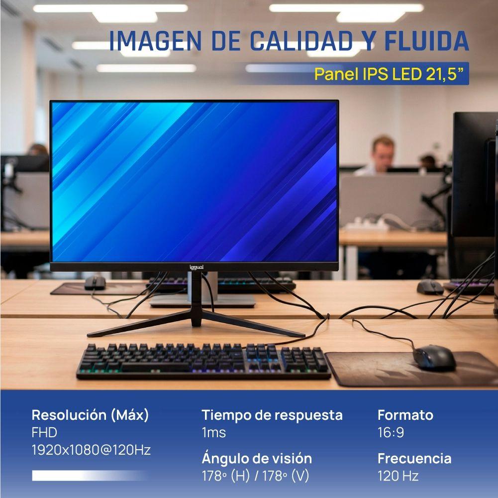 Monitor IGGUAL ML21S (21,5" - IPS - 120 Hz - Preto) — miniatura 5