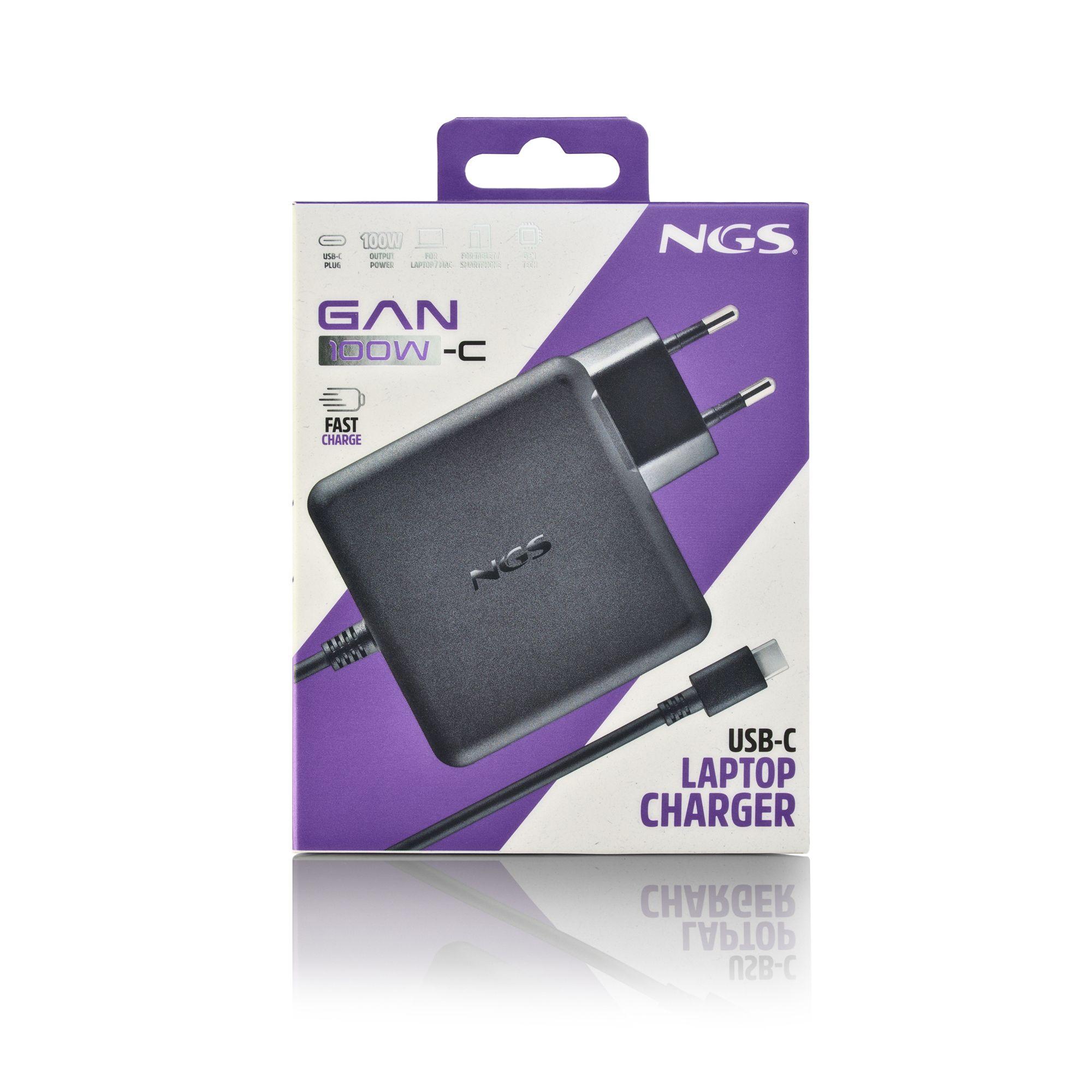 Carregador de Parede NGS GAN100W-C (100 W - Preto), miniatura 8
