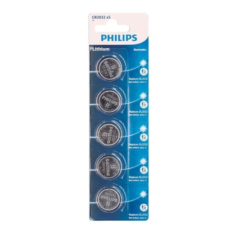 Pilha de Botão PHILIPS CR2032P5/01B (Lítio 3V - Pack de 5) — miniatura 2