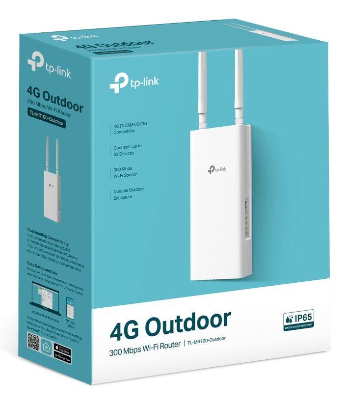 Router TP-LINK TL-MR100-OUTDOOR (Wi-Fi 4 - 300 Mbit/s - Banda única - Branco) — miniatura 4