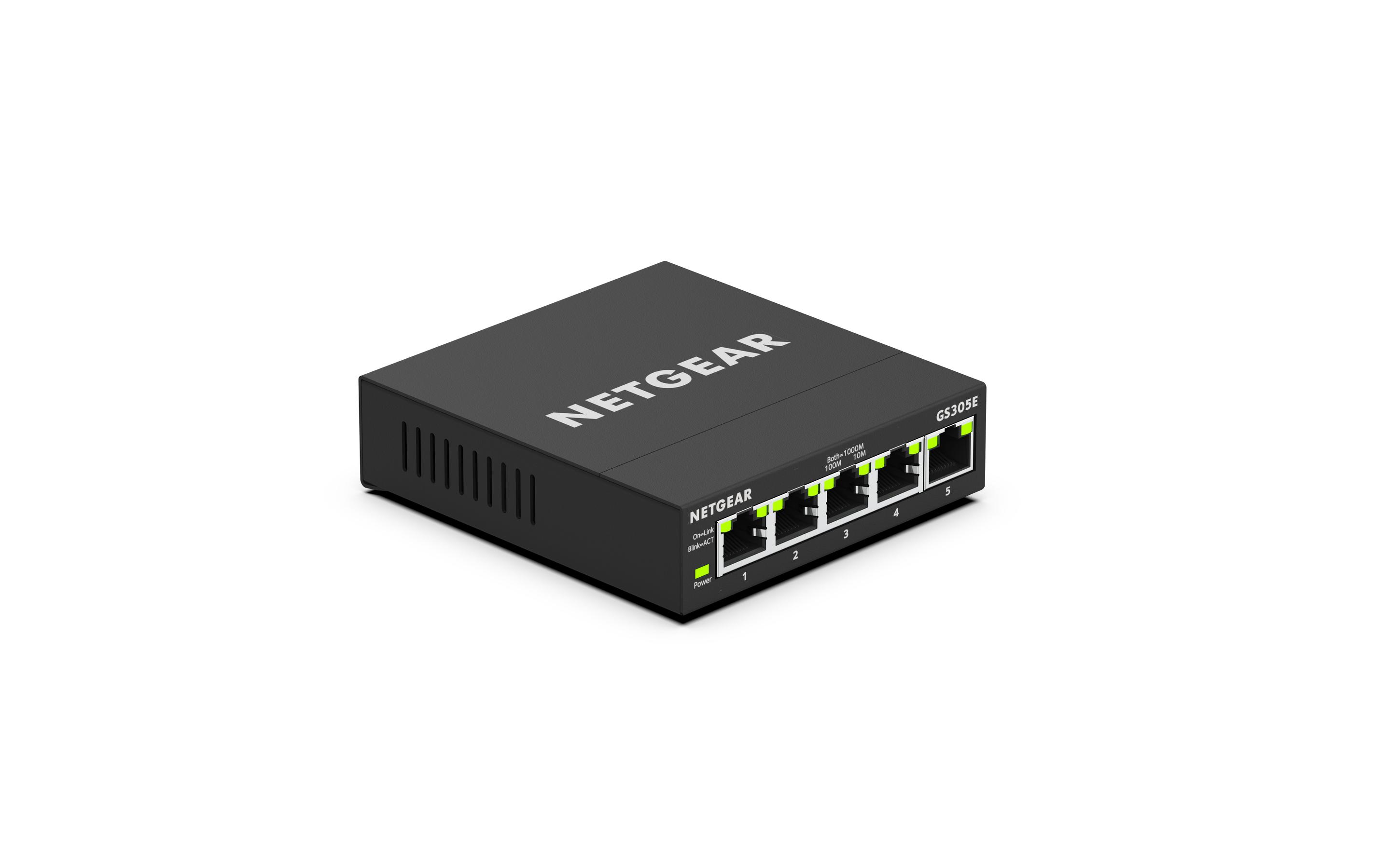 Switch NETGEAR GS305E (Gigabit Ethernet - 128 KB - 10 Gbit/s - Preto)