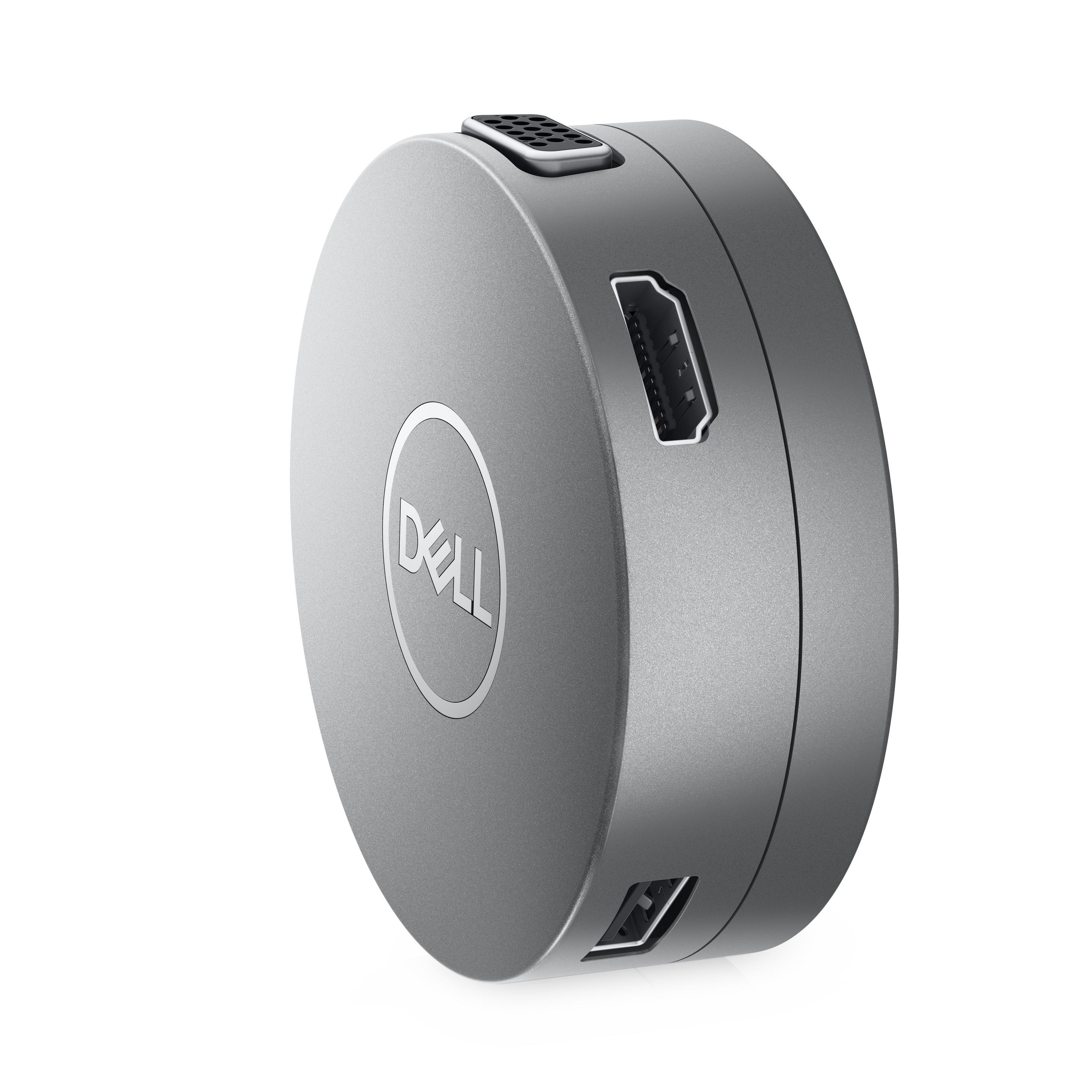 Adaptador USB-C Multiportas DELL DA310 (0,12 m - Prateado), miniatura 3