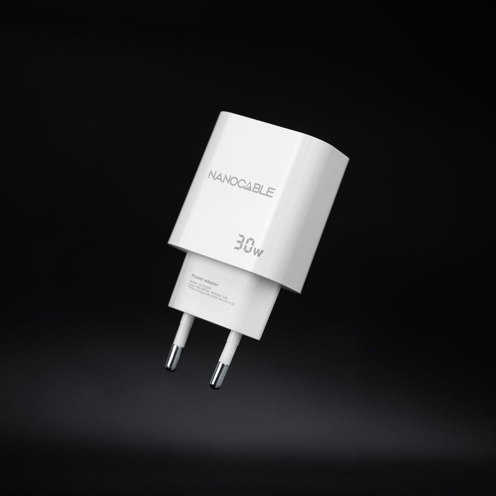 Carregador de Parede NANOCABLE 10.10.2009 (30 W - Branco) — miniatura 2