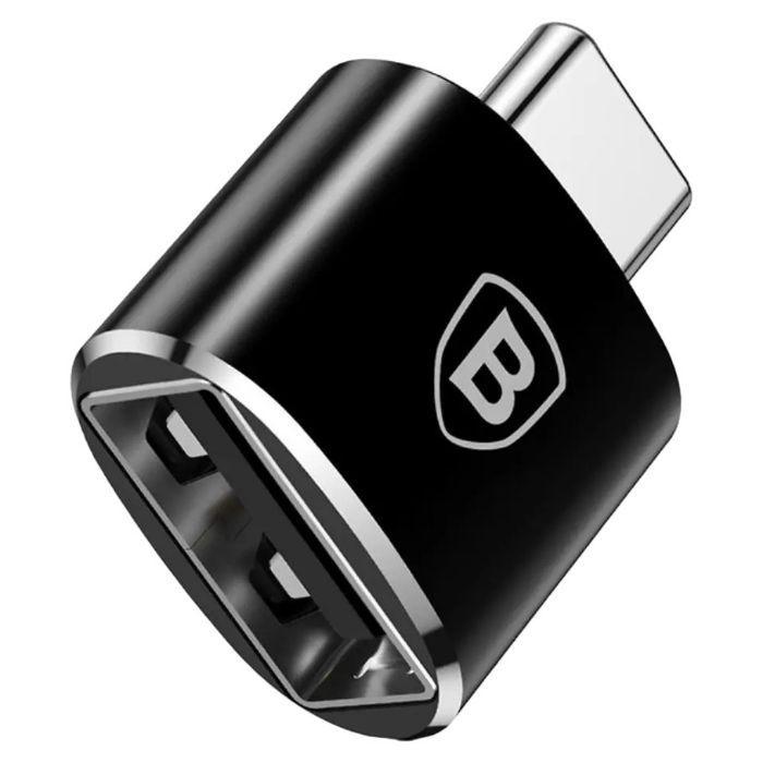 Adaptador OTG BASEUS CATOTG-01 (USB Tipo C - USB-A - Preto), miniatura 3