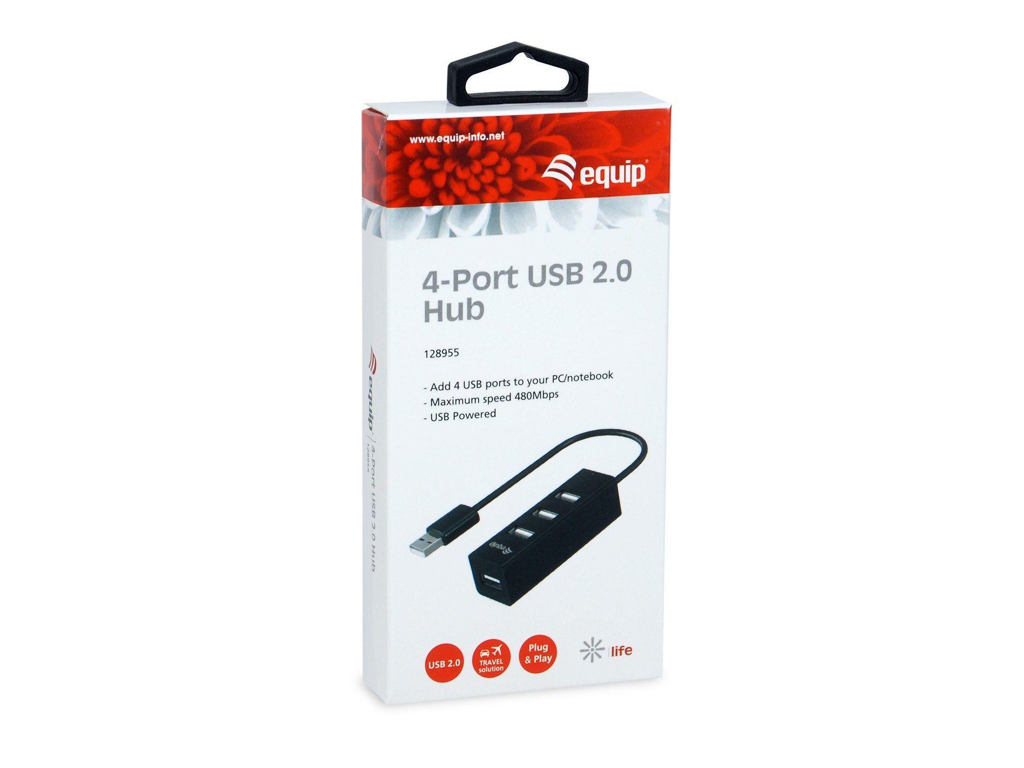 Hub USB EQUIP 128955 (Preto) — miniatura 3