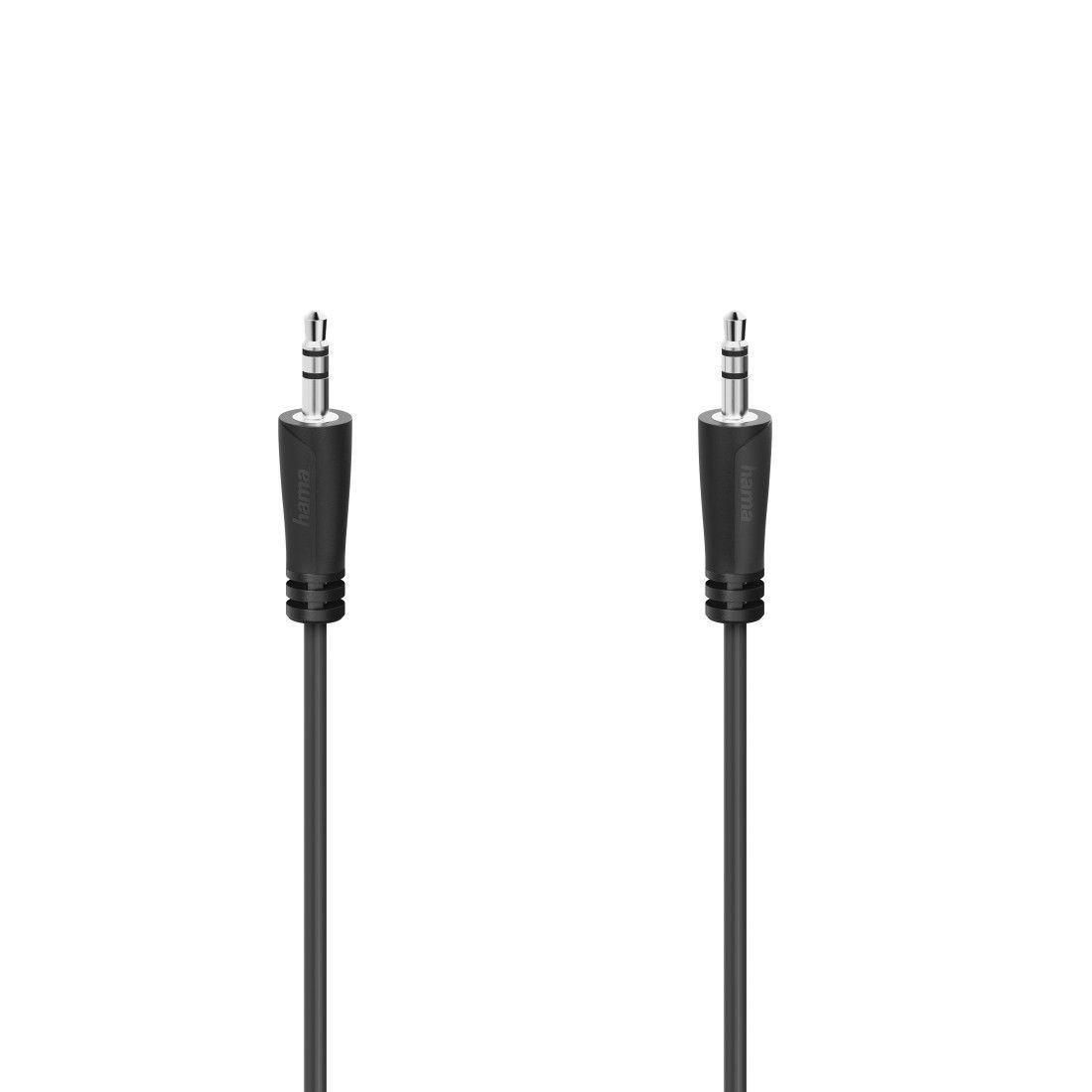 Cabo de Áudio HAMA 00205262 (2 conectores Jack 3,5 mm - 1,5 m - Preto)