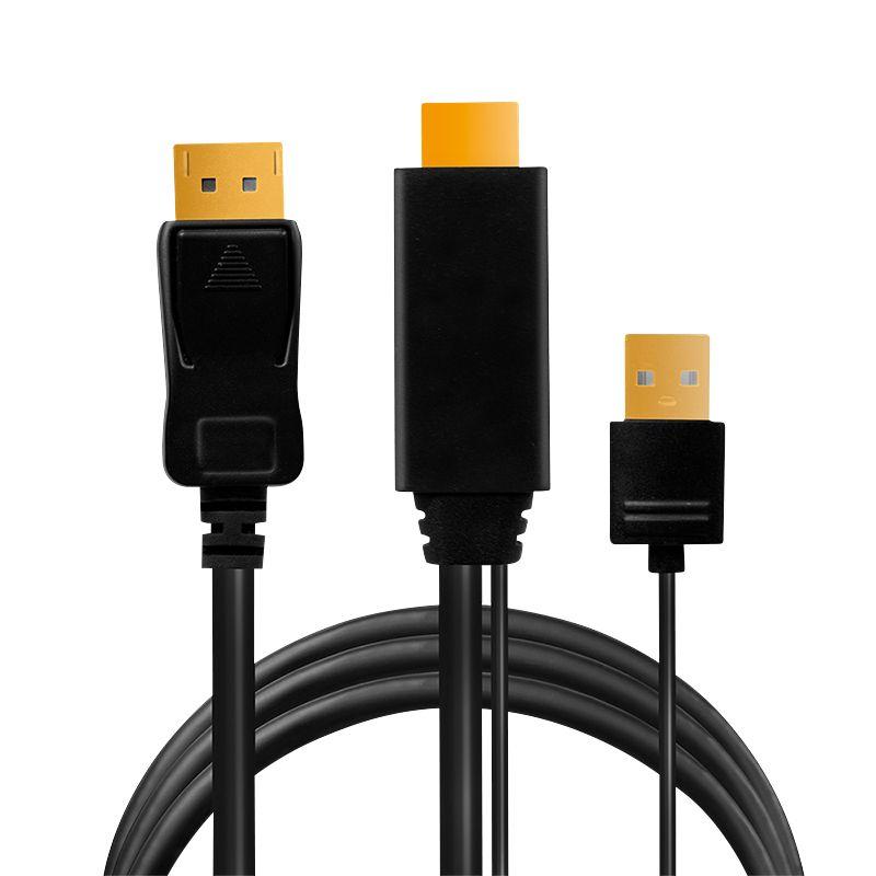 Cabo Adaptador HDMI para DisplayPort LOGILINK CH0091 (2 m - 30 Hz - HDMI + USB Type-A - Preto), miniatura 3
