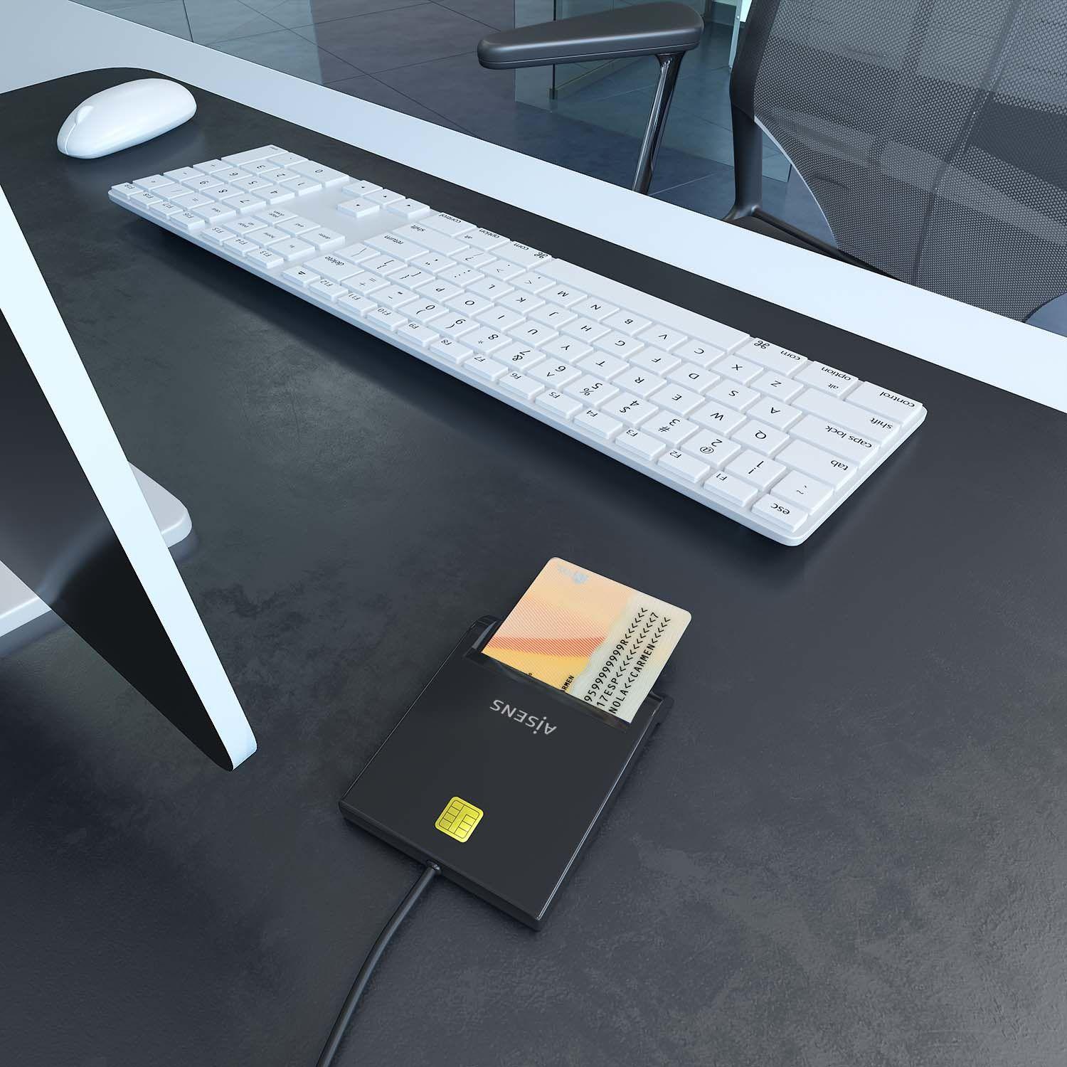 Leitor de Cartões Inteligentes AISENS ASCR-SN06-BK (USB 2.0 - Preto), miniatura 4