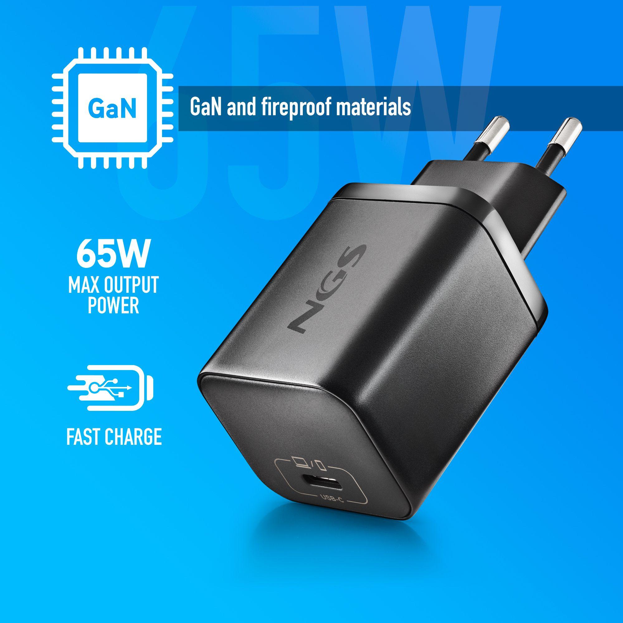Carregador de Portátil NGS BUD65W-H (65 W - 1.3 A - 3,25 A - Preto), miniatura 14