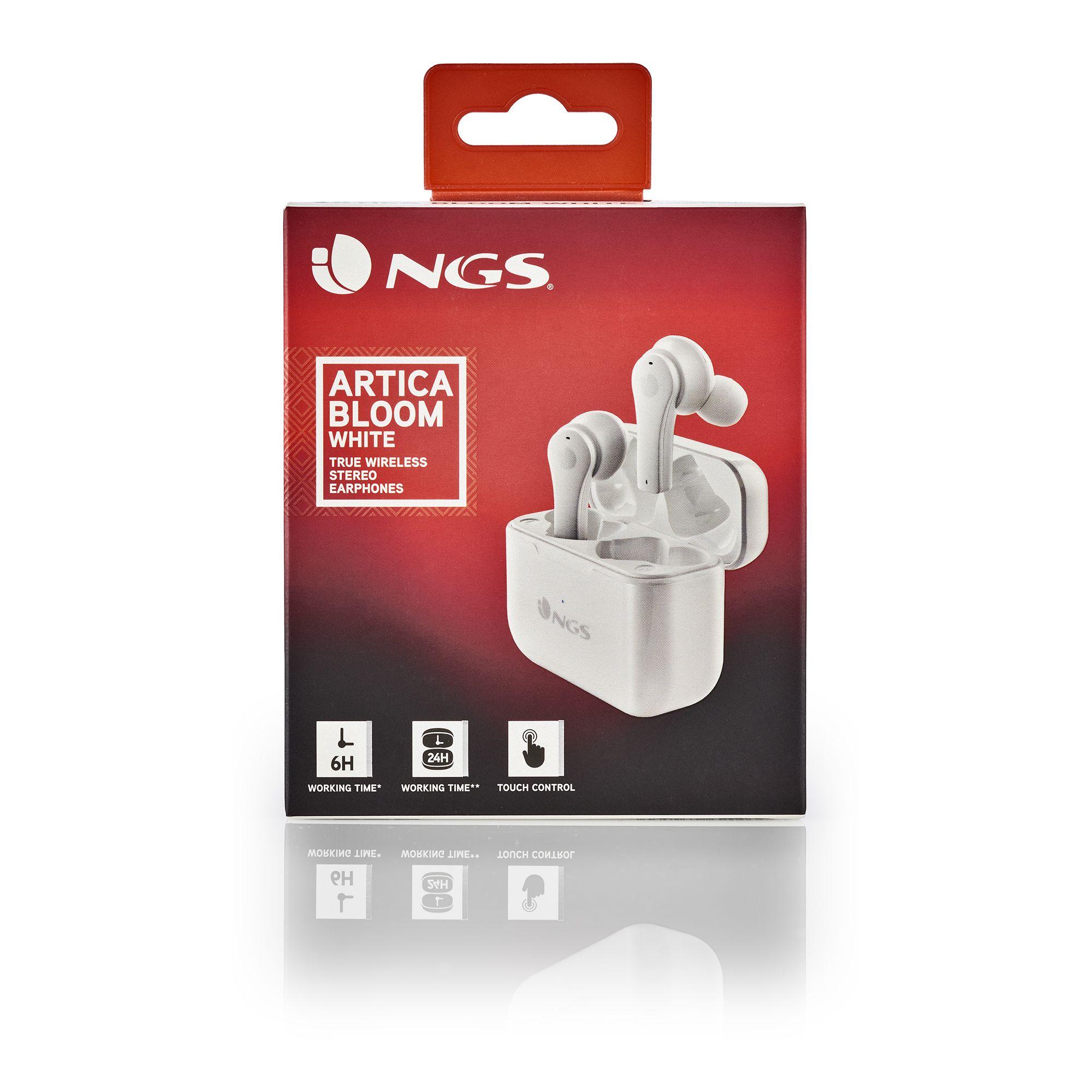 Auscultadores NGS ARTICA BLOOM (Binaural - Sem fios - Intra-aural - Branco), miniatura 8