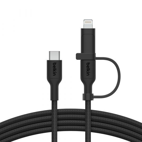 Cabo USB-C/Lightning BELKIN CAC003HQ1.5MBK (1,5 m - USB-C/Lightning - USB-C - Preto) — miniatura 3