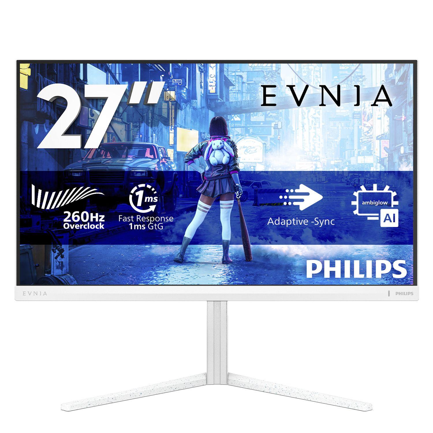Monitor PHILIPS Evnia 27M2N5201P/00 (27" - Fast IPS - 260 Hz - Branco)