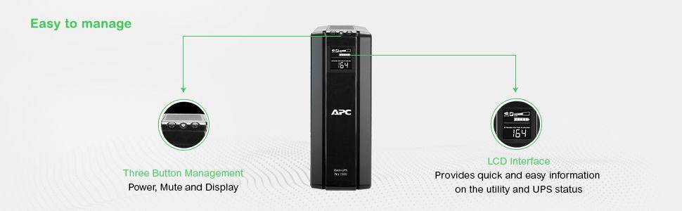 UPS Line-Interactive APC Back-UPS Pro BR1500G-GR (Telefone - Europa - Tipo F - Preto), miniatura 14