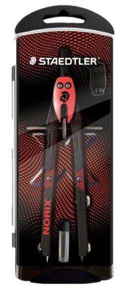 Compasso Metálico de Precisão STAEDTLER Norix 555 (Metal - Vermelho/Preto)