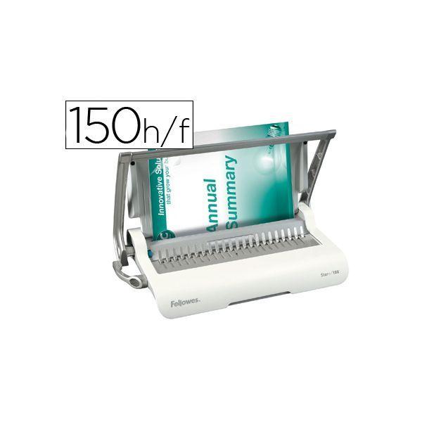 Encadernadora FELLOWES Star+ 150 (Metal, Plástico - Cinzento e Branco) — miniatura 2