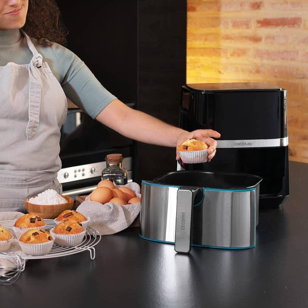 Fritadeira sem Óleo CECOTEC Cecofry Full Inox Pro 5500 (1700 W - 200 °C - 80 °C - Preto e Inox), miniatura 4