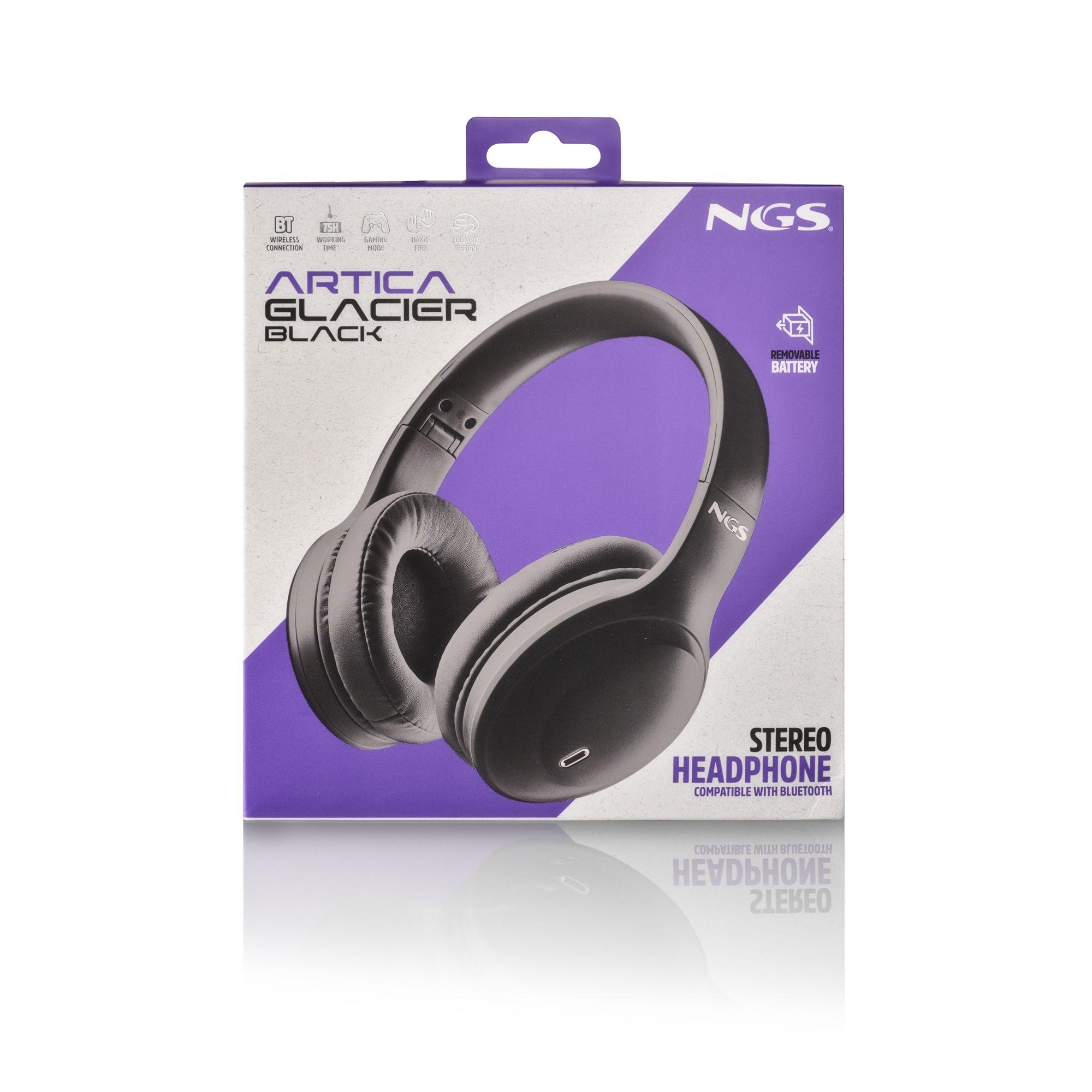 Auscultadores NGS Artica Glacier Black (Binaural - Com fios e sem fios - Circum-aural - Preto), miniatura 7