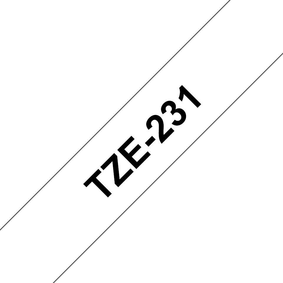 Fita de Impressão Laminada BROTHER TZe-231 (Branco/Preto)
