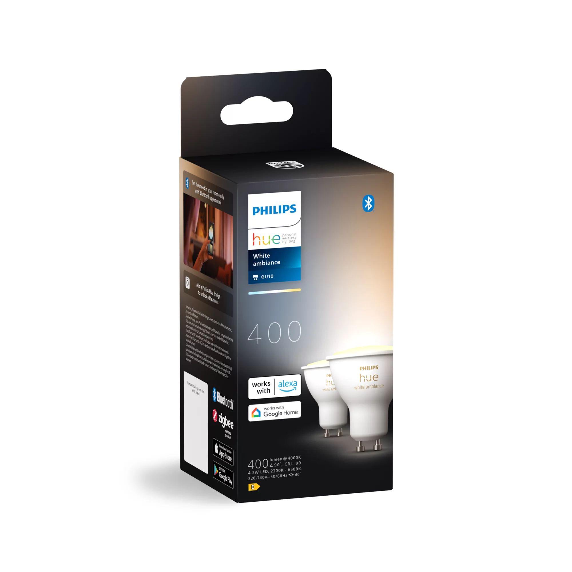Lâmpada LED Inteligente PHILIPS Hue White Ambiance GU10 (Plástico - Branco) — miniatura 2