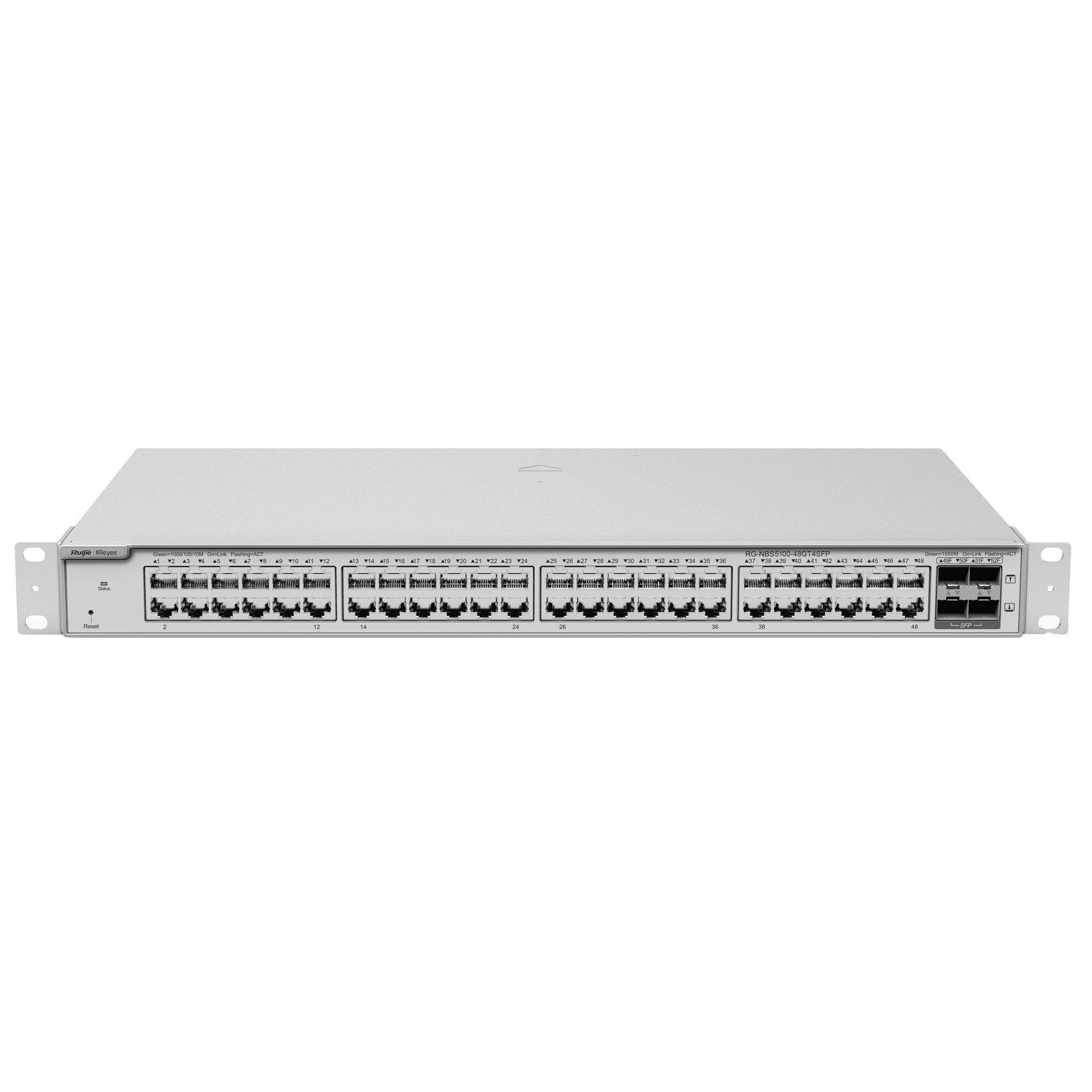 Switch Gerível RUIJIE Reyee RG-NBS5100-48GT4SFP (48 Gigabit - 4 Gigabit - Camada 3 - Prateado)