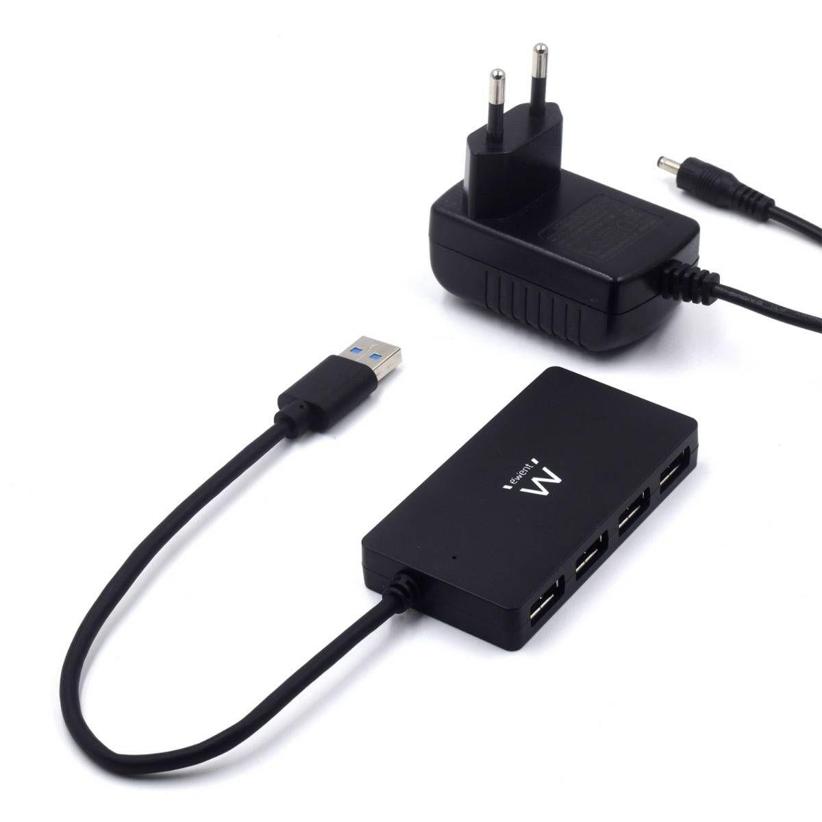 Hub USB EWENT EW1134 (0,525 m - Preto) — miniatura 4