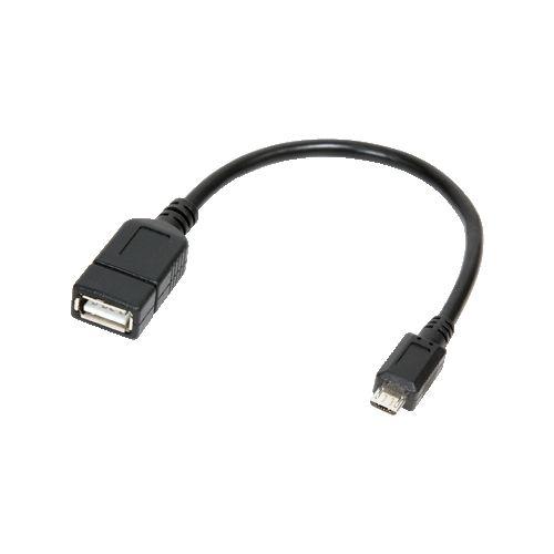 Cabo Adaptador OTG LOGILINK AA0035 (0,2 m - USB A - Micro-USB B - Preto)