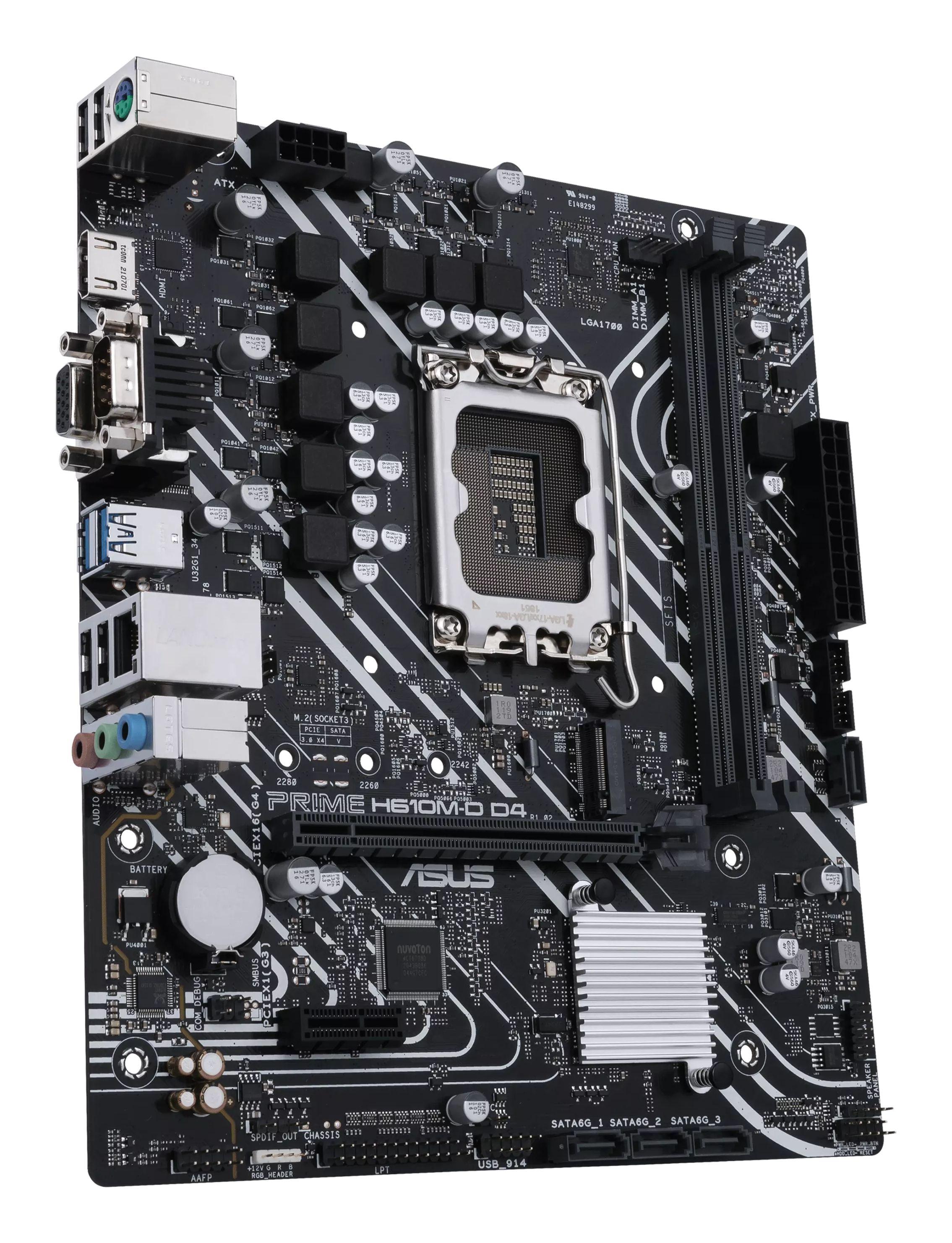 Motherboard ASUS PRIME H610M-D D4 (LGA 1700 - micro ATX - Duplo canal) — miniatura 4