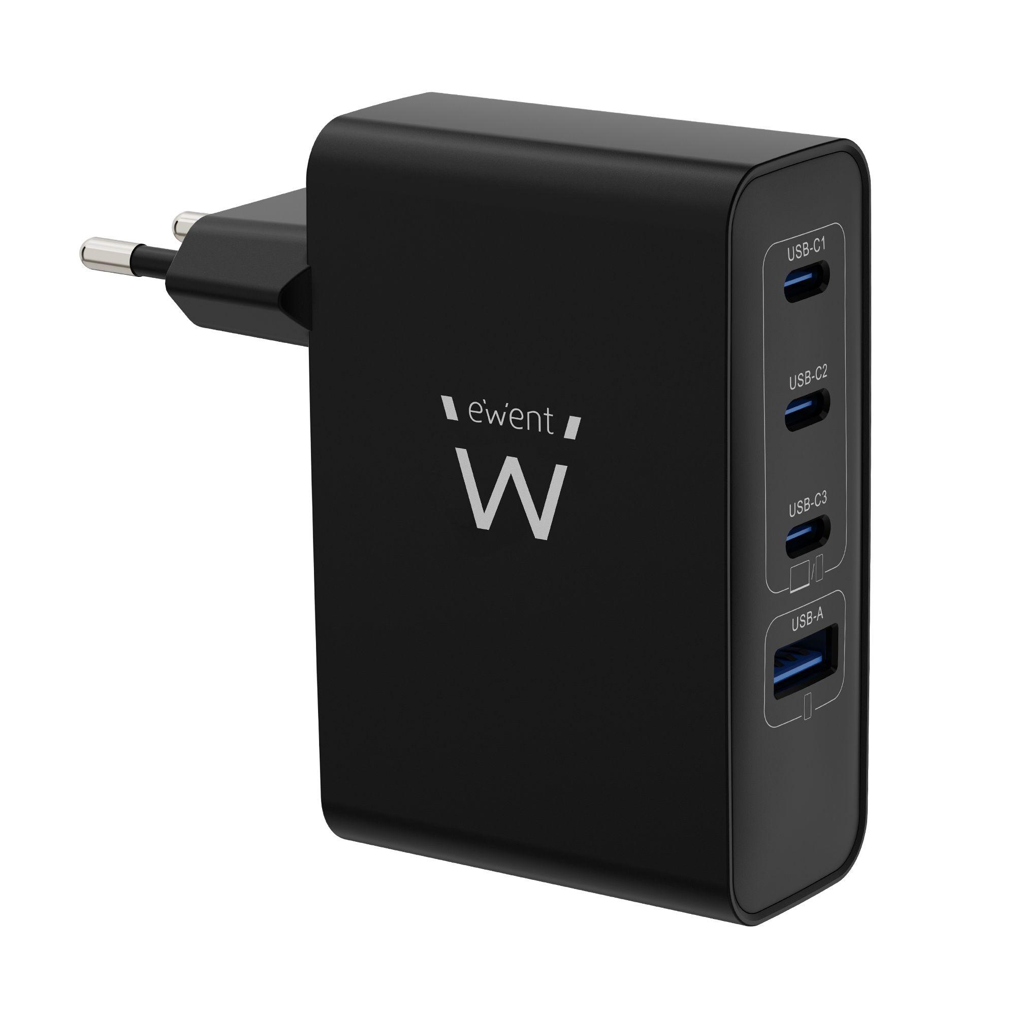 Carregador de Parede EWENT EW1336 (100 W - Preto)