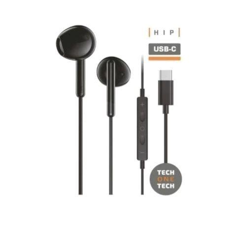 Auscultadores Intra-Auriculares TECH ONE TECH Eartech Hip TEC1302 (USB-C - Preto)