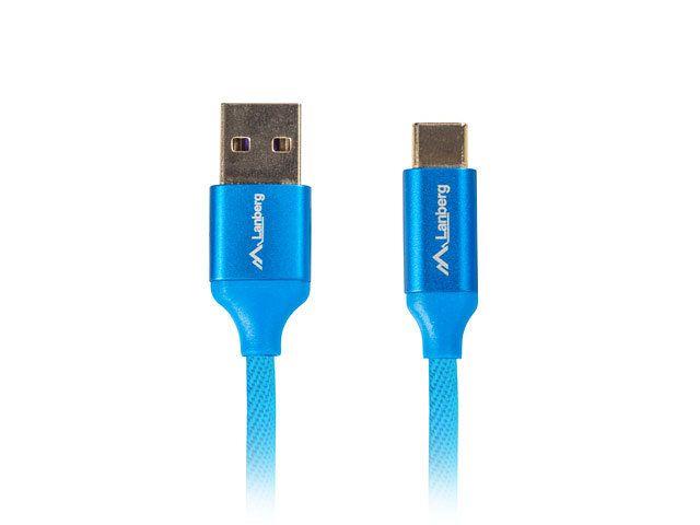 Cabo USB-A para USB-C LANBERG CA-USBO-22CU-0018-BL (1,8 m - USB 1.1 - Azul)