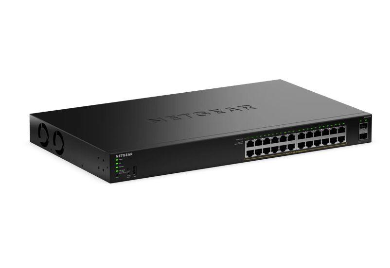 Switch Gerido NETGEAR GS324TP-200EUS (Gigabit Ethernet - 1,5 MB - 52 Gbit/s - Preto)