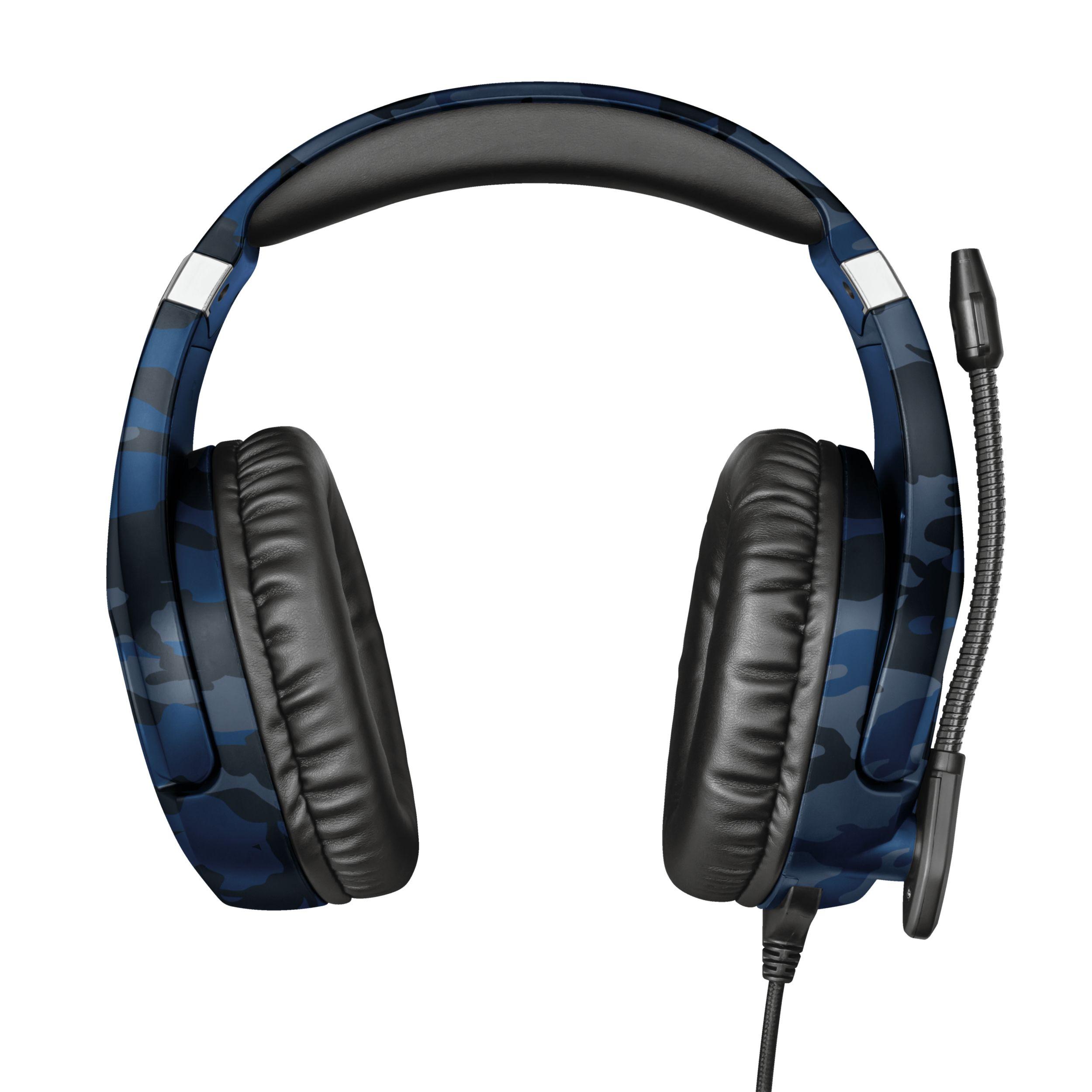 Headset Gaming TRUST GXT 488 Forze-B (Binaural - Com fios - Circum-aural - Preto e Azul) — miniatura 3