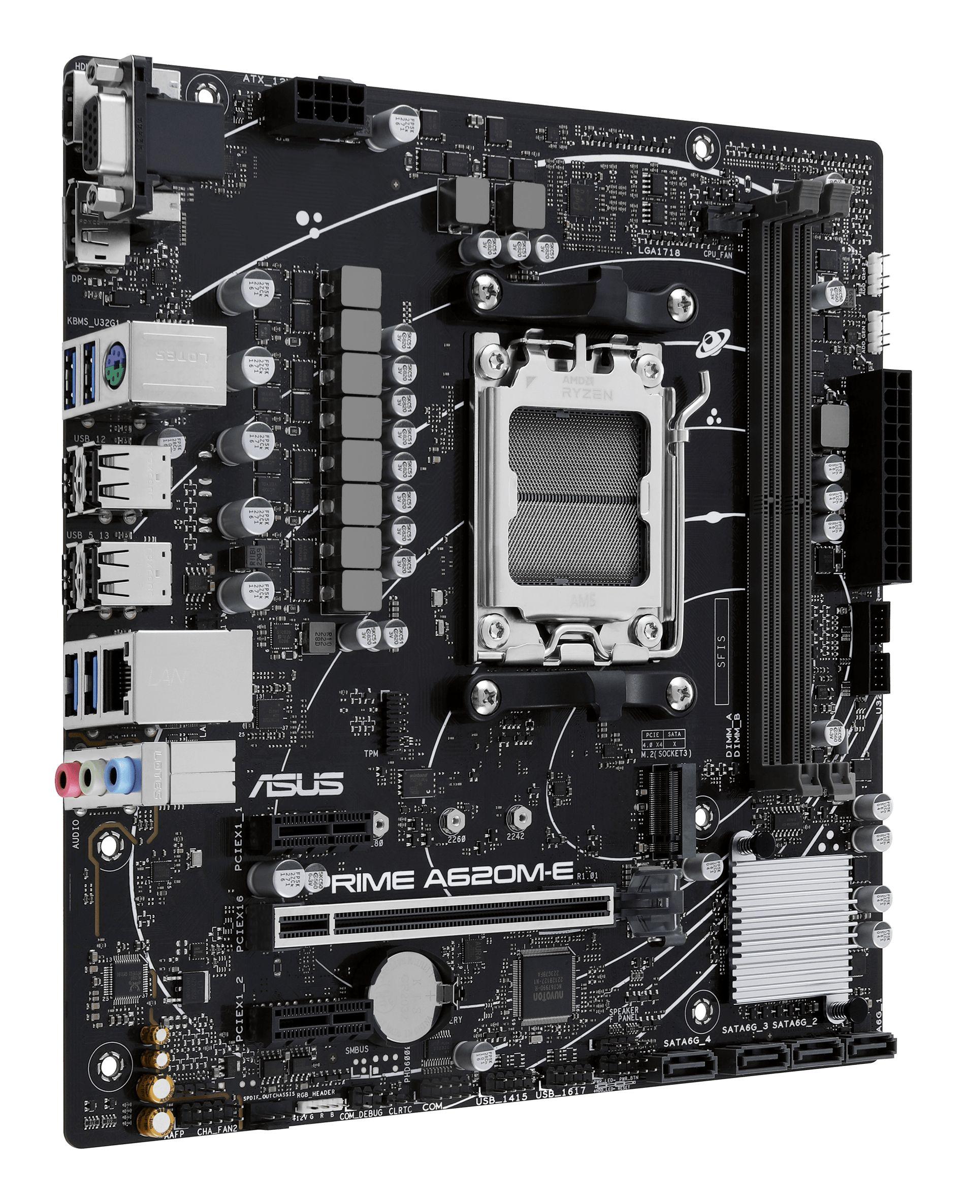 Motherboard ASUS PRIME A620M-E-CSM (AM5 - AMD Ryzen 7000 Series - micro ATX), miniatura 3
