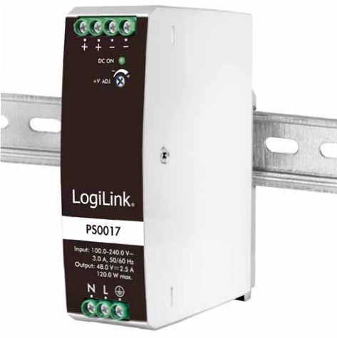 Fonte de Alimentação para Calha DIN LOGILINK PS0017 (120 W - Preto)