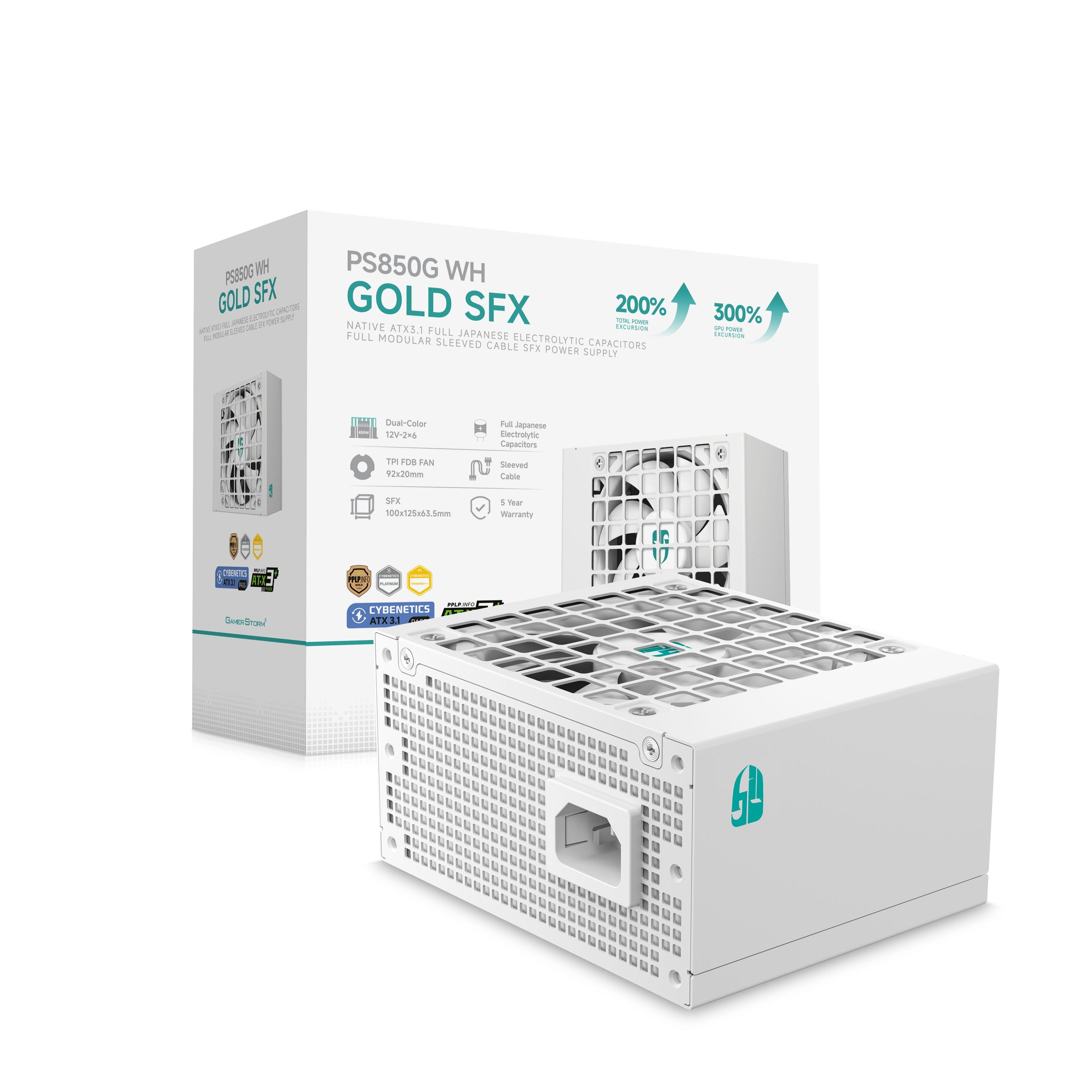 Fonte de Alimentação DEEPCOOL Gamer Storm PS850G WH (ATX - 850 W - Totalmente modular - Branco), miniatura 7