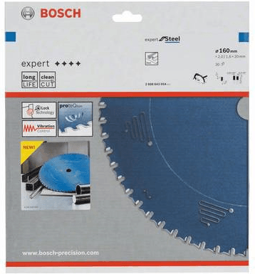 Lâmina de Serra Circular BOSCH EXPERT Steel 2608643054 (Azul)