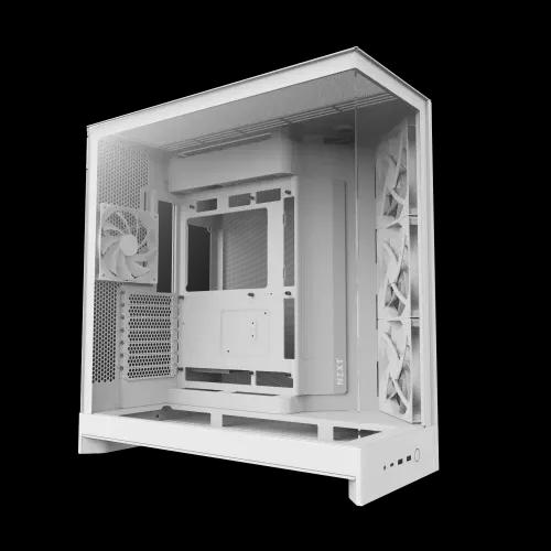 Caixa PC NZXT H9 Flow (Midi Tower - Rede, SGCC, vidro temperado - 165 mm - Branco)